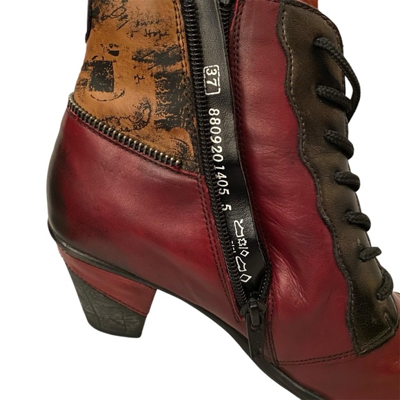 Remonte Leather Heeled Boots - Size Euro 37 -  US (6.5-7) - Picture 4 of 7